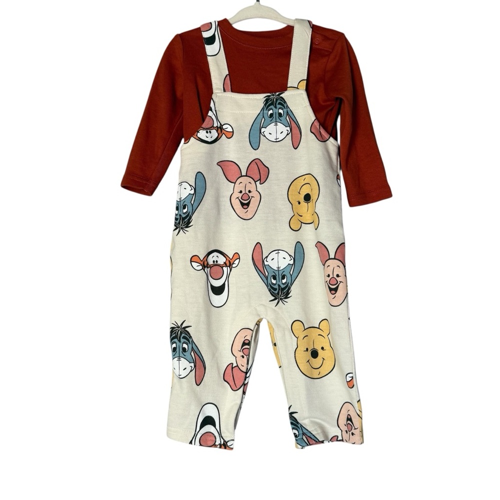 Disney Baby Winnie The Pooh Overall Set | 6-12M